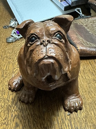 Bulldog statue resin hand - bulldog,