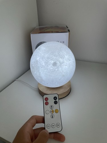 Moon lamp 15cm rotating led - 3d,