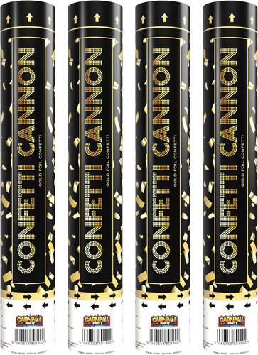 30cm confetti cannon gold - -,