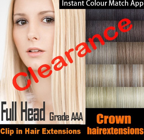 Full head clip in remy - 16"-26",
