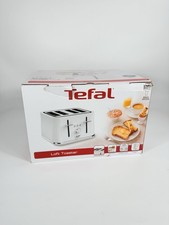 Tefal Loft White 4 Slice Toaster - Wide Slots, Chrome Finish, 1700W TT760140