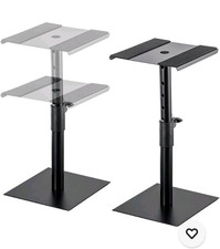 STAGE RIGHT Monoprice Studio Monitor Stands (600023) Black  1 Pair - New Open