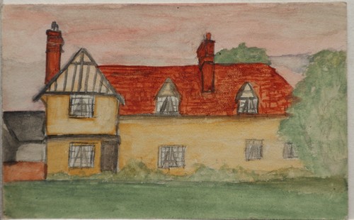 Old postcard hand - hand, tudor
