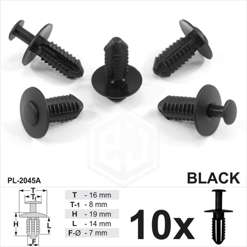 10x black plastic bumper trim - black,