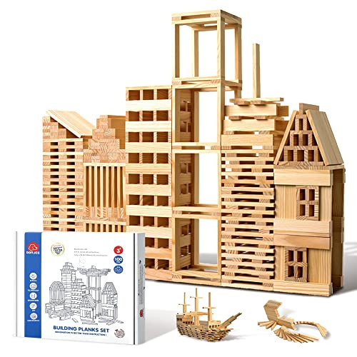 Solid wooden building blocks - wooden,