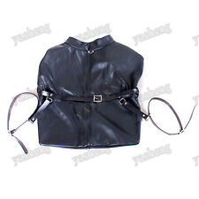 Quality PU Leather Open Legs leg UP strait jacket Arm Binder 