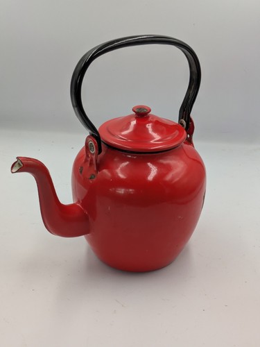 Vintage red enamel - vintage,