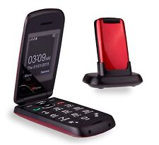 TTfone TT300 Star Flip Big Button Senior Phone Red 14day with Vodafone PAYG