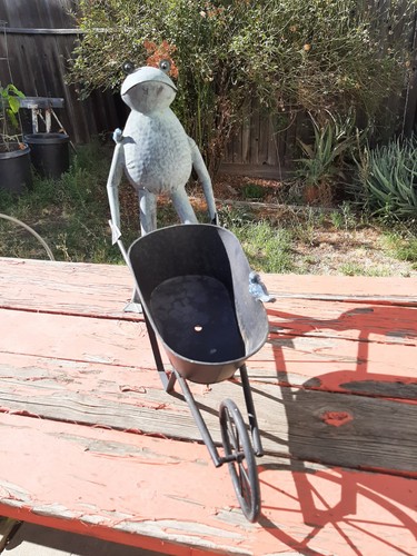 Frog and bird wheelbarrow - and,