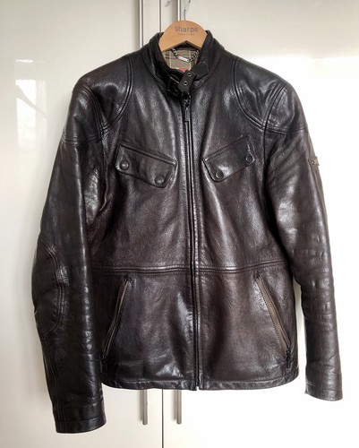 Barbour brown leather racing - barbour,