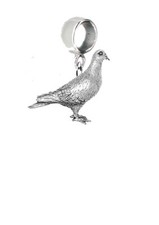pp-b04 Pigeon Pewter fitted to bail with 5mm Hole add to jewellery