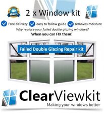 2 x Window kit Clear your failed UPVC double glazing window Clears Condensation