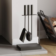 4 Piece Aston Fire Companion Set Black Fireside Fireplace