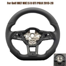 White Leather Steering Wheel