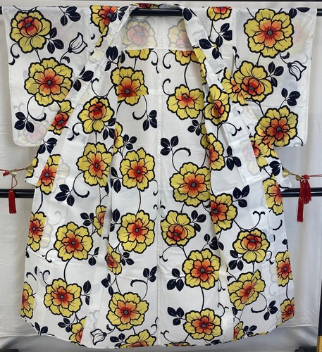 Japanese vintage kimono yukata - kimono,