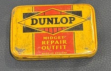Vintage Dunlop Midget Repair Outfit Tin Empty Advertising