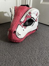 Pink&white Painted Dino Mask
