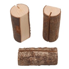 10 Pcs Log Stump Seat Name Place Holders Wooden Memo