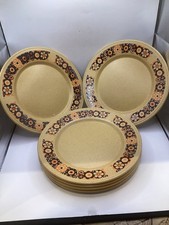 6 X Retro 9” 22.5cm Dinner