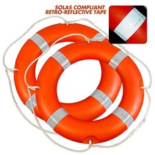 (Pair of) Lifebuoy Ring buoy 58cm 1.5kg SOLAS Compliant River Canal Lake Safety