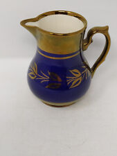 WADE GOLD LUSTRE & COBALT BLUE JUG approx 5.25" in height