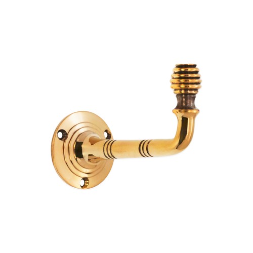 Coat hook beehive reeded - beehive, brass