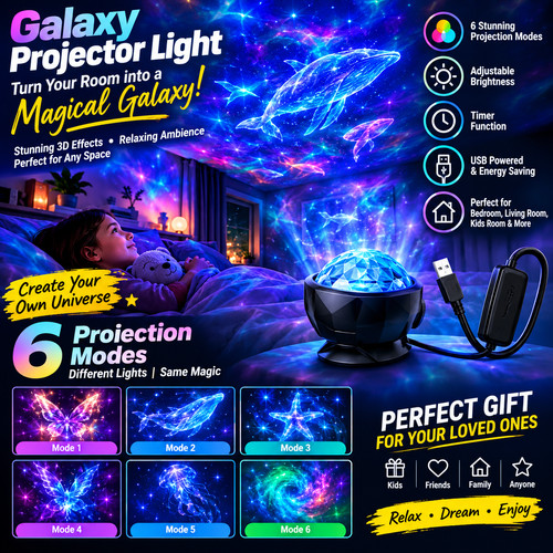 Galaxy star projector - usb, led