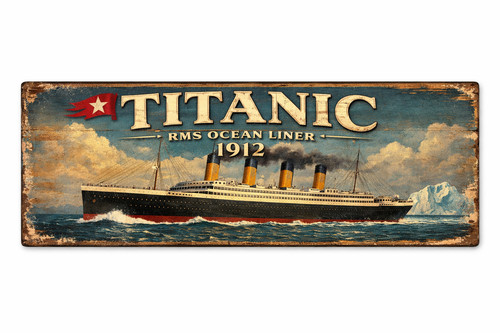Titanic sign vintage style - titanic,
