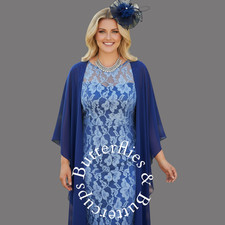 Gina Bacconi Size 18 Blue