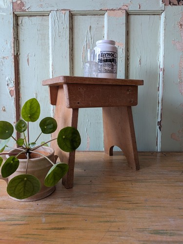 Vintage step stool milk wooden - vintage,