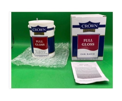 Vintage crown paint can - crown, radio