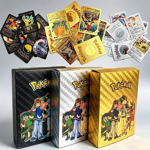 55pcs pokemon card - pokemon, gold
