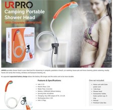 Portable Camping Outdoor Shower Head Pump Detachabe USB Rechargable Battery Pump