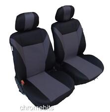 FRONT GREY BLACK FABRIC SEAT COVERS FOR FIAT DOBLO FIORINO SCUDO DUCATO IVECO