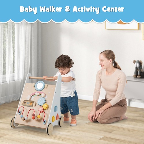 Wooden baby walker 1 - wooden,