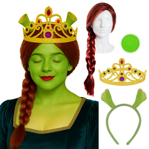 Ogre princess costume set wig - princess,