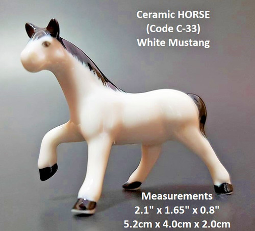 Porcelain horse pony - porcelain,