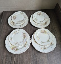 Royal Albert 'Haworth' Set 8 Plates, 4x 21cm Salad Plates, 4x 16cm Side Plates 