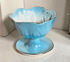 Maling Blue Lustre Ware Art Deco Sundae/Dessert Bowl/Dish