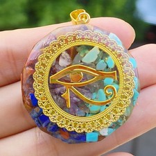 Natural Crystal Orgonite Pendants 7 Chakra Reiki Healing Talisman Amulet 