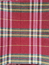 Red tartan plaid upholstery