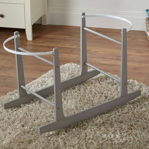 Grey rocking moses basket - rocking,