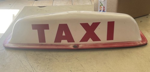 Vintage taxi cab - sign, roof
