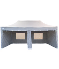 MCD Pop 32mm Grey Heavy Duty Pop Up Gazebo 3m x 6m Easy Up Market With Sides