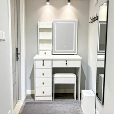 White dressing table - white,