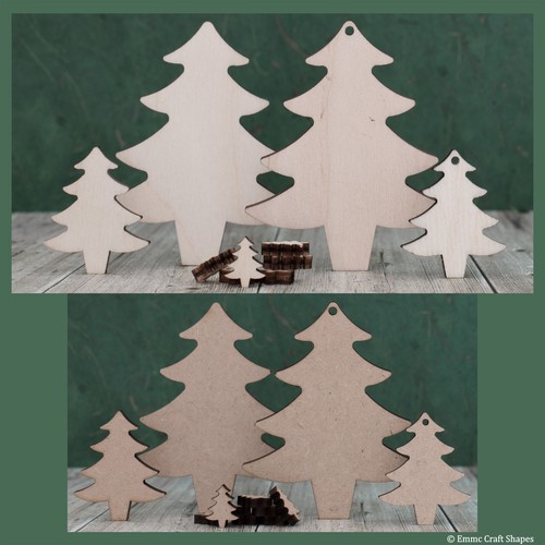 Wooden christmas tree - wooden,