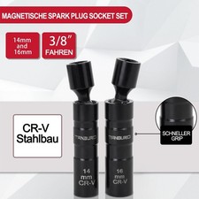 2Pcs 14+16mm Spark Plug Socket