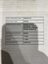 DARYL SHOWERS MINIMA HINGE SET 586805 BNIB