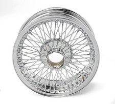 JAGUAR E-TYPE SERIES 3 V12 CHROME MWS WIRE WHEEL 15" X 6" 52MM FLAT HUB