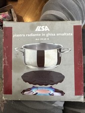 ILSA Cast Iron Enamel Heat Diffuser Plate Flame Simmer Plate Italy Ø18cm